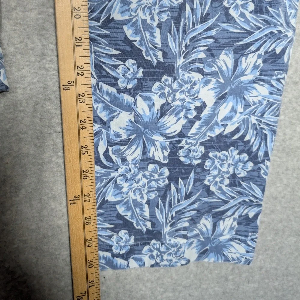 Vineyard Vines Chino Breaker Pants Men 40x32 Blue Floral Tropical Resortwear *39